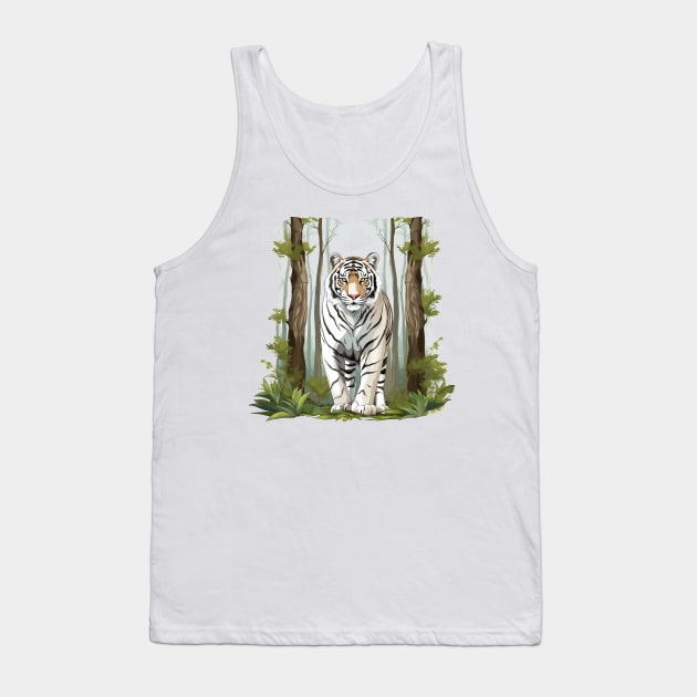 White Tiger From India Tank Top by zooleisurelife